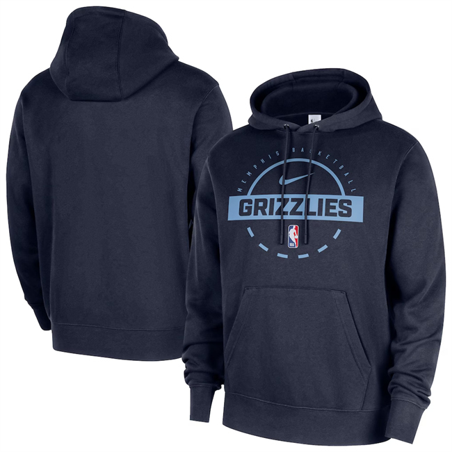 Men's Memphis Grizzlies Navy 2025/26 Practice Club Pullover Hoodie
